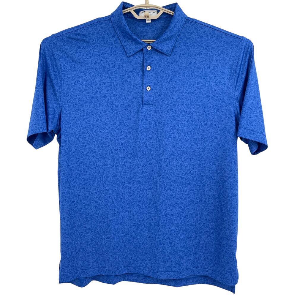 Peter Millar Summer Comfort Golf polo Shirt Headphone Music Money Bus Print XL